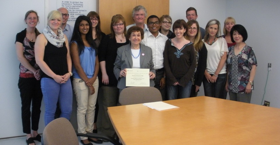 Psi Chi students and faculty with former APA President Dr. Florence Denmark.